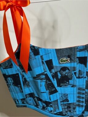 Handmade Lacoste x Polaroid Corset Top